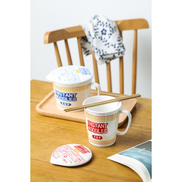 Sustainable Ceramic Instant Noodle Bowl , Porcelain Ceramic Ramen Bowl Set