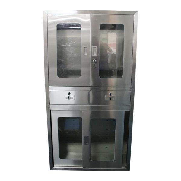 Hospital Furniture Instrument Stainless Steel Medical Cabinet With Solid