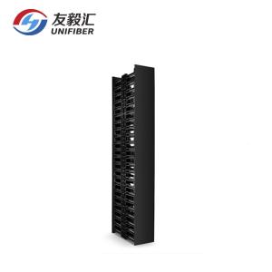 Vertical Dual Sided Cable Manager, 45RU, Bend Radius Plastic Finger Duct, 4.9 in