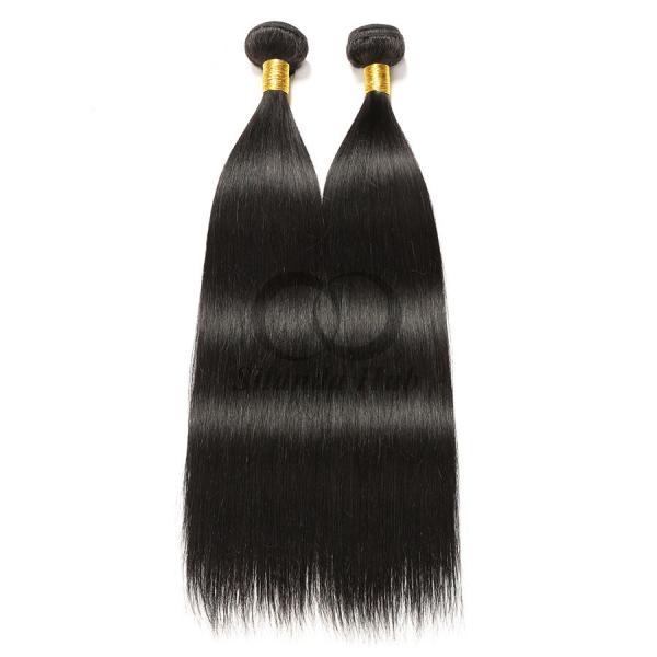 Natural Black Straight Remy Human Hair Bundles Sew In Weave Bundles Brazilian Bundle Deals