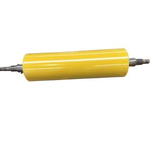 Yellow Polyurethane Conveyor Rollers Wear Resisting , Polyurethane Track Rollers