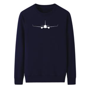 flat stitching seem men cotton polyester crew plain pullover thermal sweatshirts