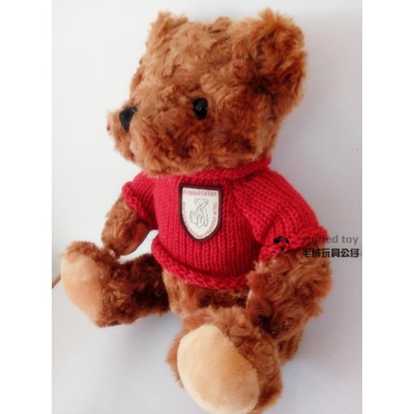 Plush Teddy Bear Gray Stuffed Toy With RED Cloth Cool Item Hot Model Animal FOR KIDS Children christmas Present New