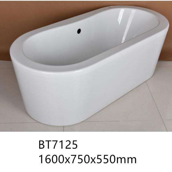 Buy Bathroom Acrylic Freestanding Bathtub 1600x750x550 CE ISO9001 Certification at wholesale prices