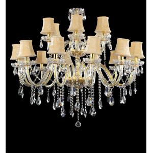 Gold candelabra crystal chandelier with lamp shades (WH-CY-36)