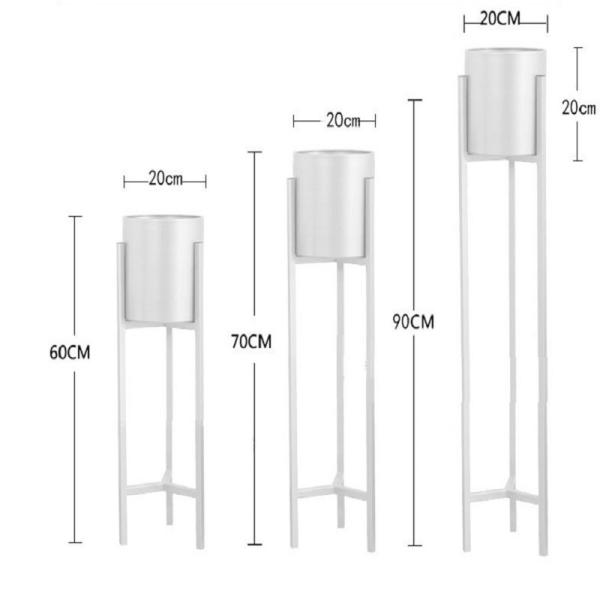 Black and Gold Powder Coated Iron Flower Stands for Modern Home and Garden Decorations