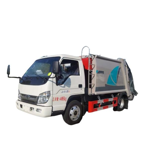 Diesel Foton 4x2 Small Garbage Compressor Tank Volume 3000L Garbage Collection