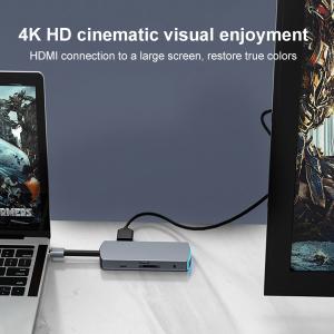 TF PD Charger Hub Adapter USB3.0 8 In 1 Type C To 4K Docking Station FCC