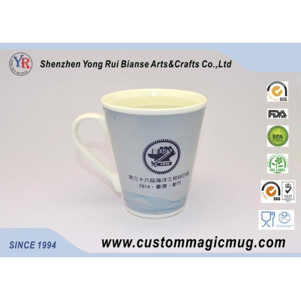 Handmake Ceramic V Shaped Porcelain Tea Mugs With Hot Water Color Changing