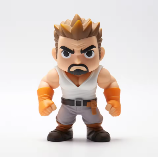 Side view of collectible PVC figure