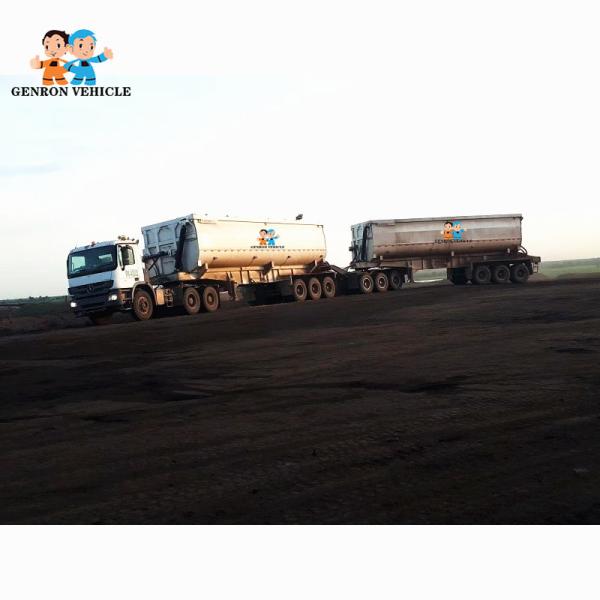 Buy Air Brake Accurately Assembled Interlink 100T Gravel Dump Trailer at wholesale prices