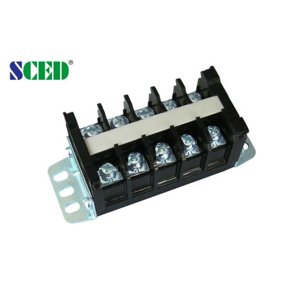 14.00mm Panel Mount Electrical Terminal Block , 600v 40a Pcb Barrier Terminal