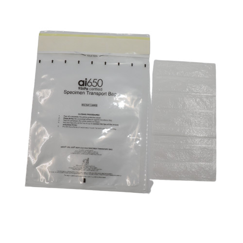 Buy Custom Slide Size High Quality Medical Disposable Red Reclosable Ziplock Plastic 95Kpa Transportation Biochemical Specimen Bag at wholesale prices