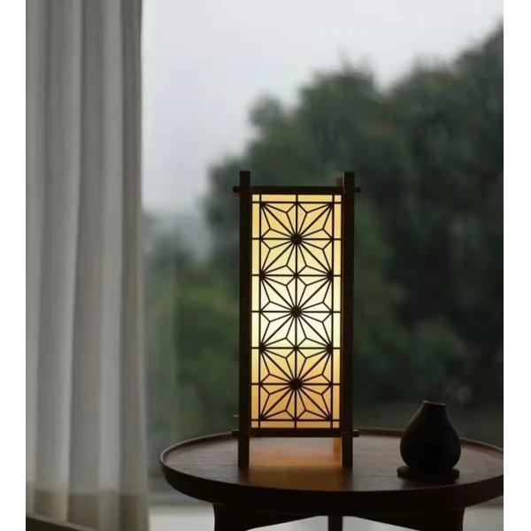 Buy Living Room Wood Kumiko Craft Kumiko Wooden Lamp Simple Patterns at wholesale prices