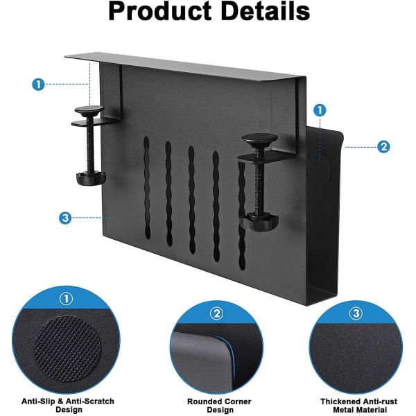 No Drill Under Desk Cable Management Tray 1-2mm Thickness Metal Cable Tray Newest Design