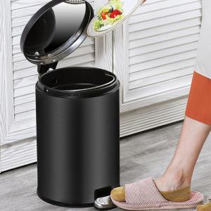 Steel and Pp Pedal Trash Can Bathroom Bin With Toilet Brush for Kitchen Recycling Storage for Household Items