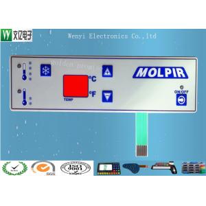 Sand Effect PC018mm Square Key Membrane Switch With Half Transparent Color