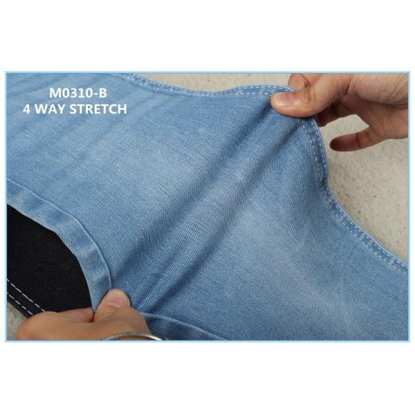 56" Width 10oz 4 Way Stretch Denim Fabric 85 Cotton 13 Polyester 2 Spandex