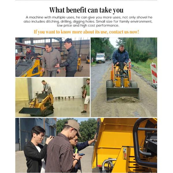 FREE SHIPPING Cheap New Small Mini Small Garden Loader Track Mini Skid Steer Loader