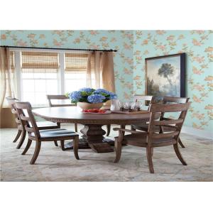 China Washable Paper Backed Fabric Wallpaper , Contemporary Floral Wallpaper on sale