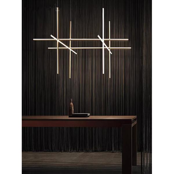 Light luxury simple gold led project chandelier designer model room cafe restaurant chandelier