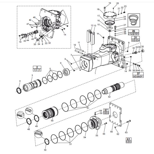 Epiroc Rock Breaker Seal Kit For Epiroc SB 452 Atlas Copco 3315312790