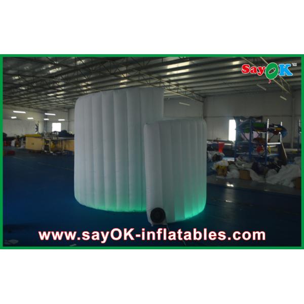 Photo Booth Backdrop Commerical Led Inflatable Photo Booth , Foldable Spiral
