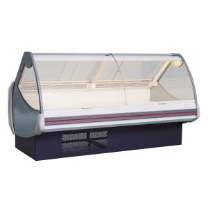 Fan Cooling Refrigerated Display Chiller for Supermarket with Transparent Glass