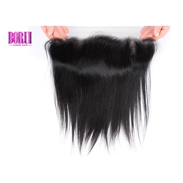 Ear To Ear Human Hair Lace Frontal Closure Straight Indian Environmentally Friendly