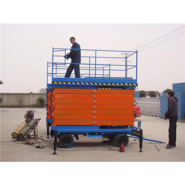 Buy 9m Height Mobile Scissor Lift Hydraulic Scissor Lift Platform Anti Skid Diamond Platform at wholesale prices