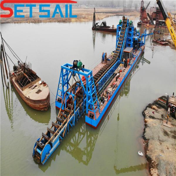 China Bucket Sand Mud Dredger with Gold Diamond Machine
