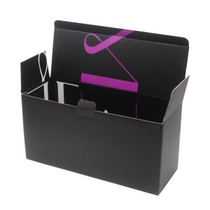 Quality Custom Empty Black Paper Shoe Packaging Boxes With Logo Packaging for sale