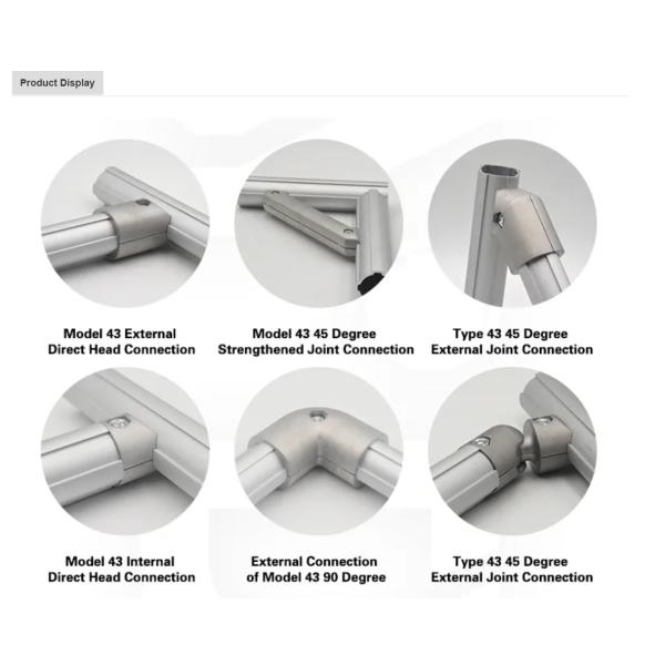 43mm Aluminium Pipe Anodized T - Slot Frame Tube For Pipe Rack System