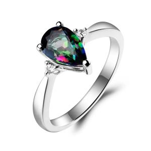 Wholesale 925 Sterling Silver Trillion Cut Mystic Topaz Tennnis Bracelet