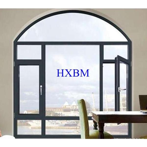 Buy Arch top Wind Resistance Aluminium Casement Window with screen For Both Outdoor And Indoor at wholesale prices