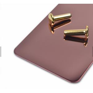 Foshan manufacturer golden color mirror finish stainless steel sheet price per