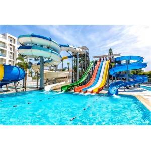 Outdoor Amuse Park Fiberglass Pool Water Slide Play Equipment