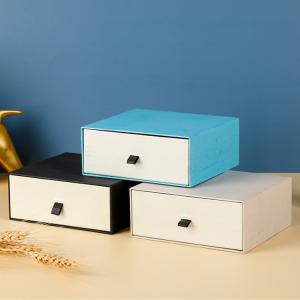 China Custom Logo Luxury Hot Stamping White Printed Drawer Sliding Jewelry Packaging Gift Box on sale