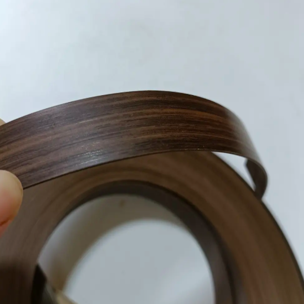 Melamine PVC Edge Banding Tape , 0.8 Mm Pre Glued Wood Grain Edge Banding