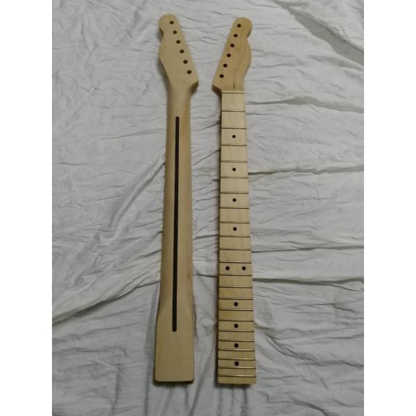 Custom Grand 22 Fret Roasted Maple Electric Guitar Neck for Handmade Tele Guitar Kits Gloss Finished with Bone Nut