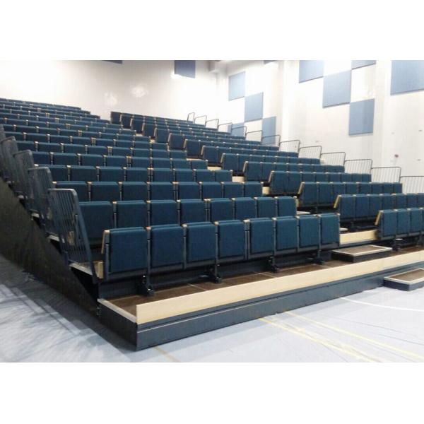 Buy Rise Mounted Retractable Grandstand With Leather / Fabric Upholstery at wholesale prices