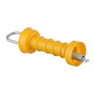 China Insulated Fence Handle Electric Fence Gate Handle Yellow Color with Plastic Handle and Galvanized Hook on sale