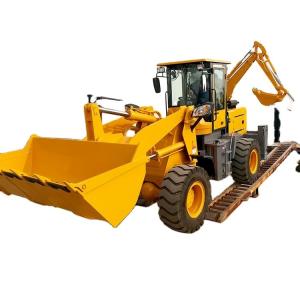 Construction Work Diesel Engine Front Loader Backhoe Loader with 3 Ton Wheel