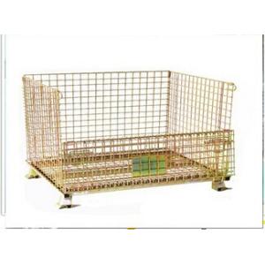 Quality Collapsible stackable galvanized metal wire mesh box for sale