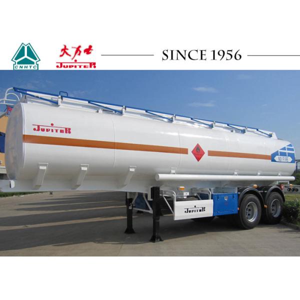Buy 24000 Liters Fuel Transport Trucks , Two Axle Trailer With Spring Suspension at wholesale prices