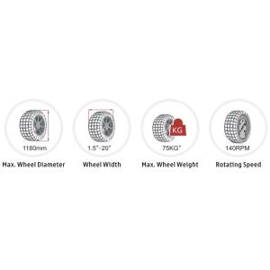 Dia 1180mm 75kg Auto Wheel Balancer / Wheel Balancing Equipment