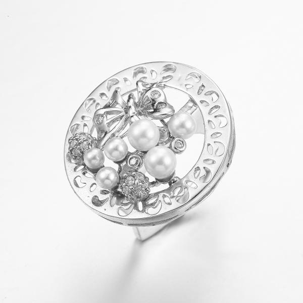 Symbol of Power 925 Sterling Silver CZ Irregular Pattern Decoration Rings