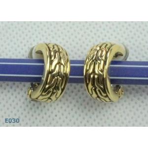 Hot Selling moon crystal zirconia stud earrings with gold plated