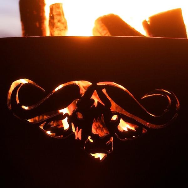 Corten Steel Fire Pit Laser Cut Animal Fire Pit Camping Wood Burning Bonfire