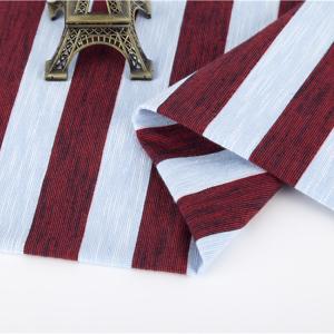 Hygroscopicity Striped Cotton Fabric Skin Friendly Texture For Casual Wear